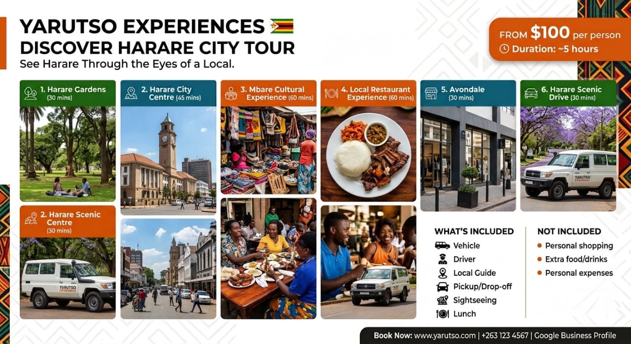 Yarutso Experiences - Discover Harare City Tour Overview